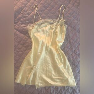 Vintage Victoria’s Secret women’s yellow satin slip dress